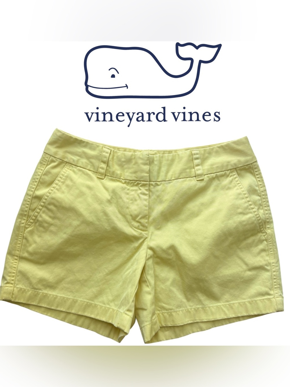Vineyard Vines 100% Cotton Chino Shorts in Buttercup Yellow Women’s 2